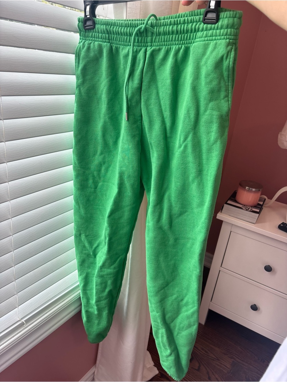 Uniqlo Bright Green Fleece Joggers